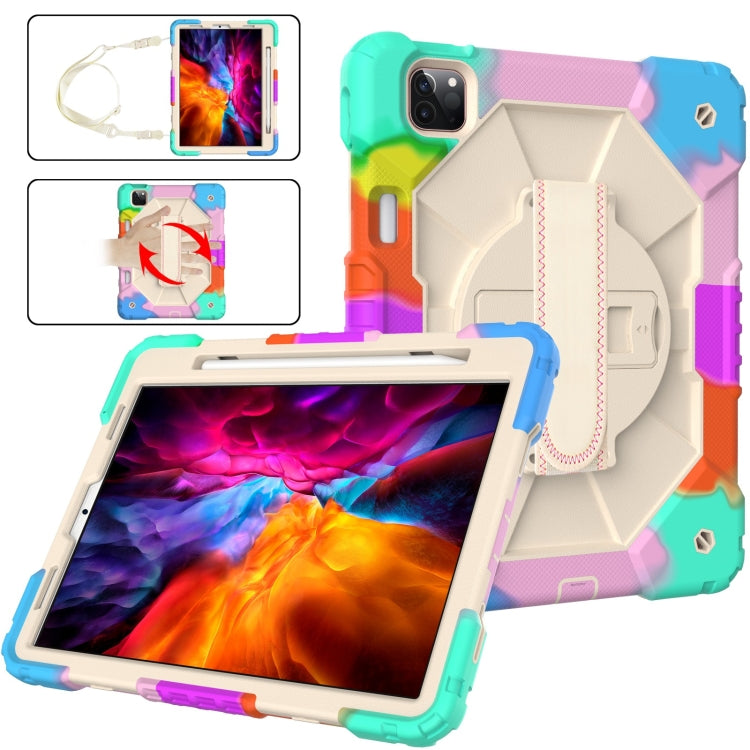 Étui de protection antichoc en silicone et PC avec support et bandoulière pour iPad Pro 11 (2021/2020/2018) et iPad Air 4 (10.9) (2020), iPad Pro 11 (2022/2021/2020/2018) et iPad Air 4 (10.9) (2020).
