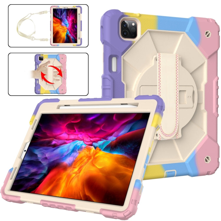 Étui de protection antichoc en silicone et PC avec support et bandoulière pour iPad Pro 11 (2021/2020/2018) et iPad Air 4 (10.9) (2020), iPad Pro 11 (2022/2021/2020/2018) et iPad Air 4 (10.9) (2020).