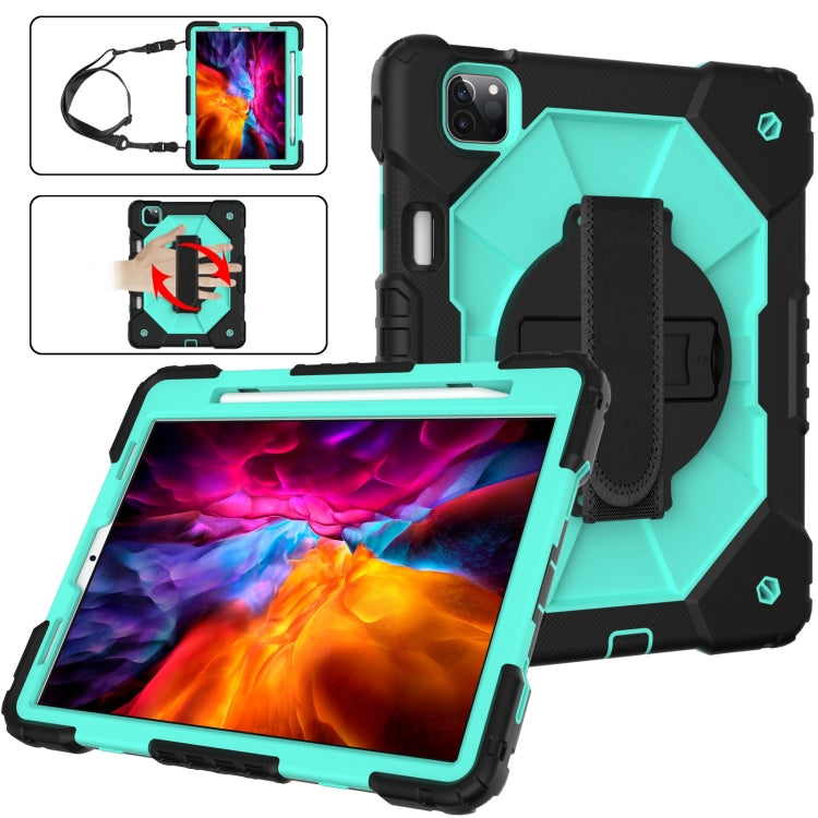 Étui de protection antichoc en silicone et PC avec support et bandoulière pour iPad Pro 11 (2021/2020/2018) et iPad Air 4 (10.9) (2020), iPad Pro 11 (2022/2021/2020/2018) et iPad Air 4 (10.9) (2020).