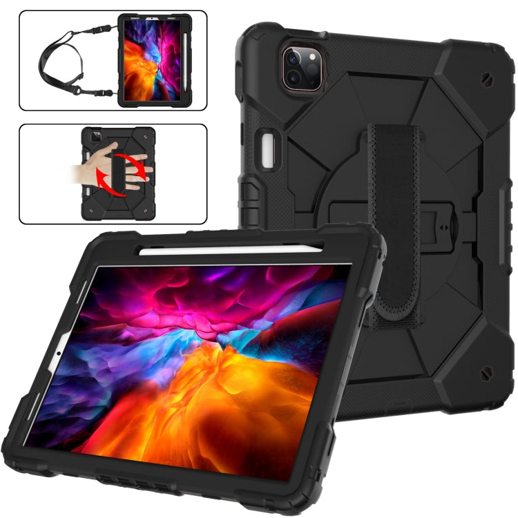 Étui de protection antichoc en silicone et PC avec support et bandoulière pour iPad Pro 11 (2021/2020/2018) et iPad Air 4 (10.9) (2020), iPad Pro 11 (2022/2021/2020/2018) et iPad Air 4 (10.9) (2020).