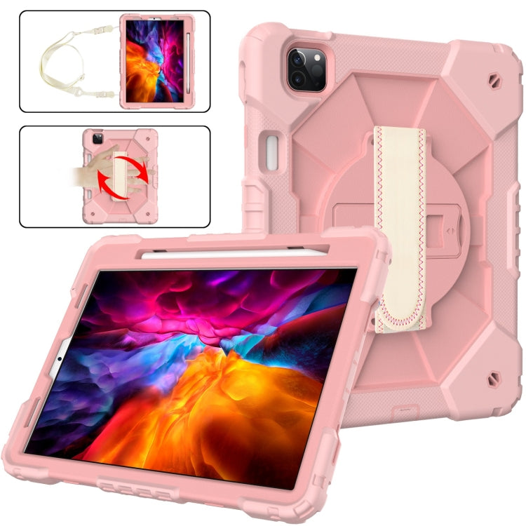 Étui de protection antichoc en silicone et PC avec support et bandoulière pour iPad Pro 11 (2021/2020/2018) et iPad Air 4 (10.9) (2020), iPad Pro 11 (2022/2021/2020/2018) et iPad Air 4 (10.9) (2020).