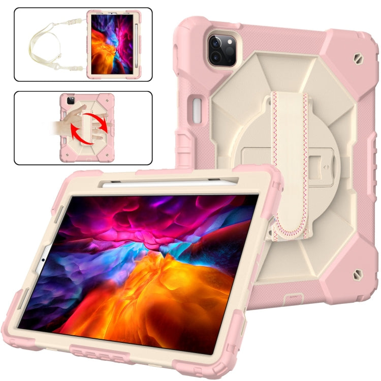 Étui de protection antichoc en silicone et PC avec support et bandoulière pour iPad Pro 11 (2021/2020/2018) et iPad Air 4 (10.9) (2020), iPad Pro 11 (2022/2021/2020/2018) et iPad Air 4 (10.9) (2020).
