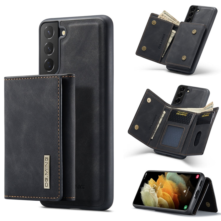 DG.MING M1 Series 3-Fold Multi Card Wallet  Back Cover Shockproof Case with Holder Function
