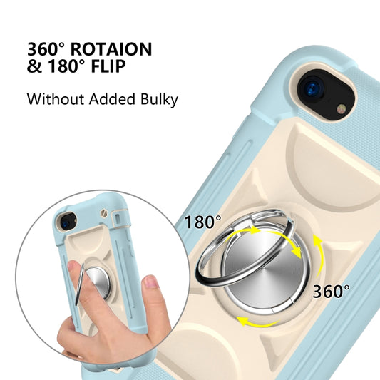 Dual-ring holder mounted on protective phone case back view