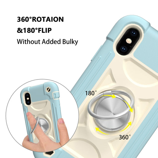 iPhone X case with silicone bumper and hard PC back panel design