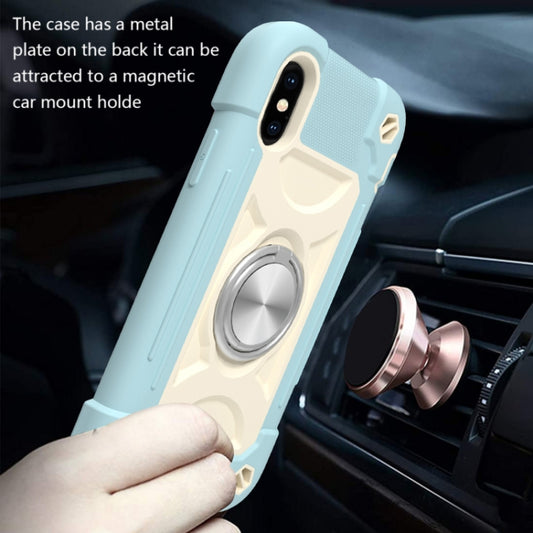 Magnetic ring holder attachment on protective iPhone 11 case detail