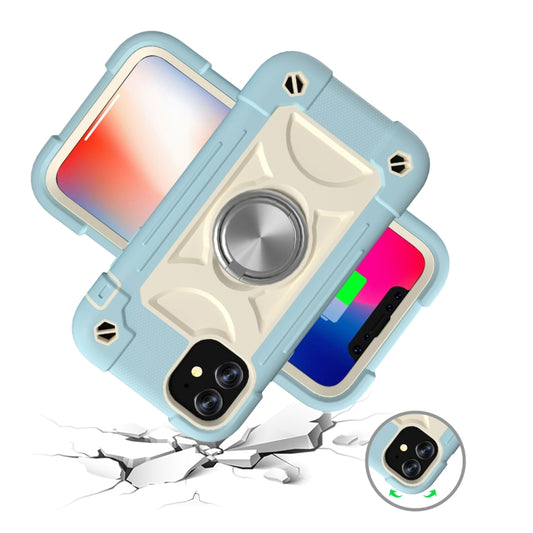 Durable silicone PC blend case protecting iPhone 11 Pro Max from drops