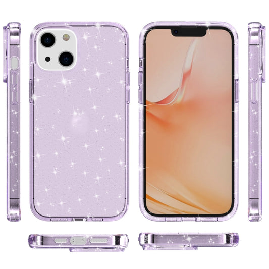 Durable glitter powder case showing drop protection technology for iPhone