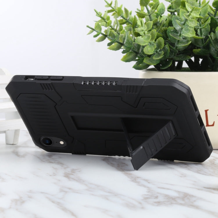Vanguard Warrior All Inclusive Double-color Shockproof TPU + PC Protective Case with Holder, For iPhone XR