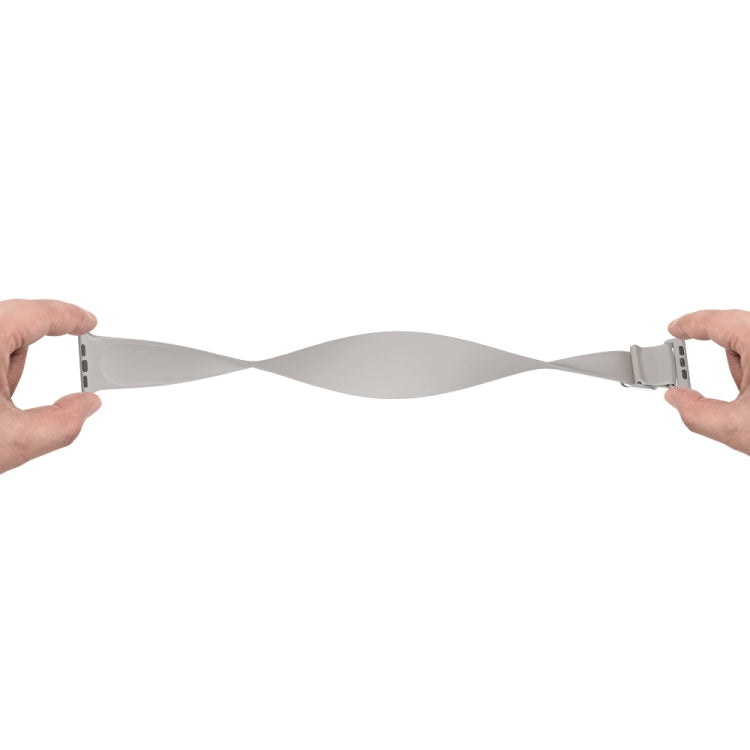 Elasticity Silicone Replacement Strap Watchband For Apple Watch Series, 7 41mm / 6 & SE & 5 & 4 40mm / 3 & 2 & 1 38mm, 7 45mm / 6 & SE & 5 & 4 44mm / 3 & 2 & 1 42mm