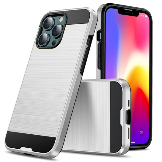 Brushed texture carbon fiber TPU case for iPhone 13 Pro Max with protective design
