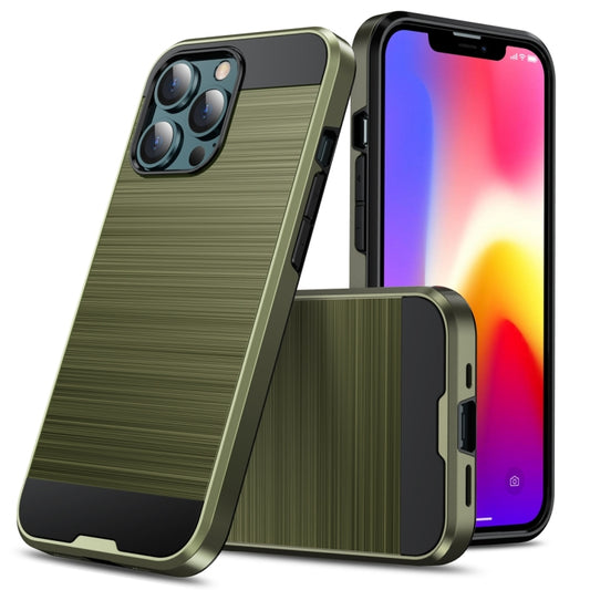 iPhone 13 Pro Max case featuring matte carbon fiber pattern and shock-absorbing TPU