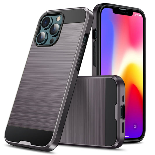 Durable brushed texture case for iPhone 13 Pro Max with premium carbon fiber look