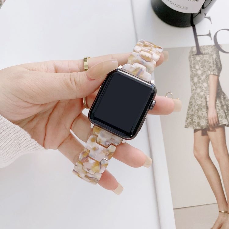 Resin Replacement Watchband For Apple Watch Series, 7 41mm / 6 & SE & 5 & 4 40mm / 3 & 2 & 1 38mm, 7 45mm / 6 & SE & 5 & 4 44mm / 3 & 2 & 1 42mm