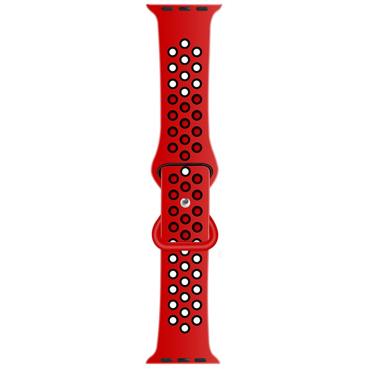 Butterfly Buckle Dual-tone Liquid Silicone Replacement Watchband For Apple Watch Series, 7 41mm / 6 & SE & 5 & 4 40mm / 3 & 2 & 1 38mm