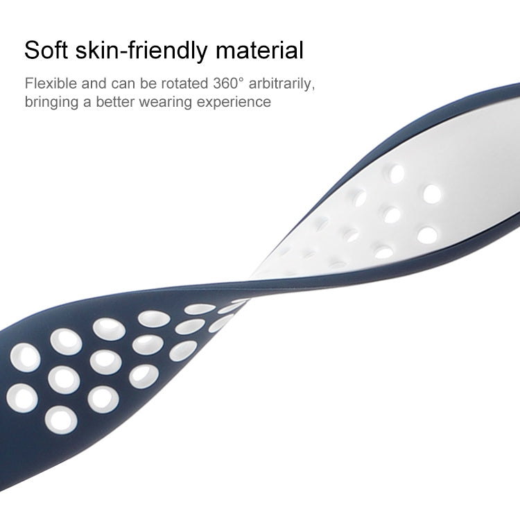 Butterfly Buckle Dual-tone Liquid Silicone Replacement Watchband For Apple Watch Series, 7 45mm / 6 & SE & 5 & 4 44mm / 3 & 2 & 1 42mm