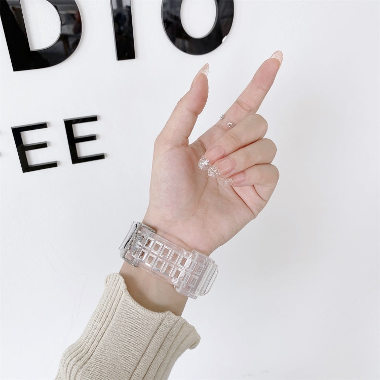 Integrated Color Contrast Replacement Strap Watchband For Apple Watch Series, 7 41mm / 6 & SE & 5 & 4 40mm / 3 & 2 & 1 38mm, 7 45mm / 6 & SE & 5 & 4 44mm / 3 & 2 & 1 42mm