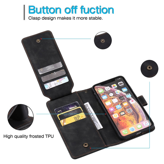 Built-in photo frame window on front cover of iPhone 8 Plus protective flip case
