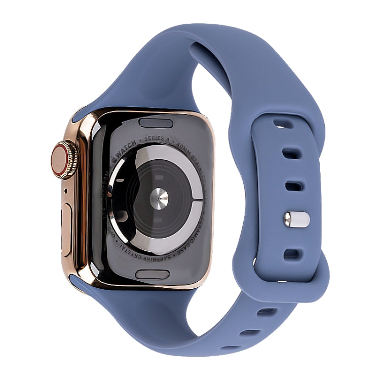 Slimming 8-buckle Silicone Replacement Strap Watchband, For Apple Watch Series 7  41mm / & 6 & SE & 5 & 4 40mm, For Apple Watch Series  7  45mm / & 6 & SE & 5 & 4 44mm