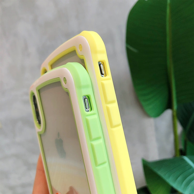 Candy-Colored TPU Transparent Shockproof Case, For iPhone XR