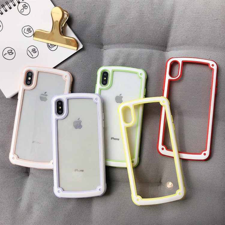 Candy-Colored TPU Transparent Shockproof Case, For iPhone XR