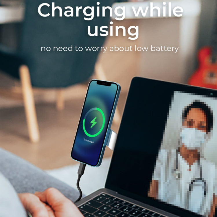 Support magnétique rond multifonction en métal déployé pour ordinateur portable, compatible avec iPhone 13, SJ05-12