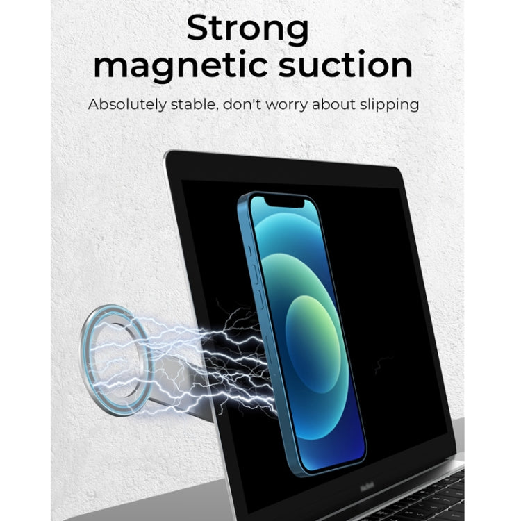 Support magnétique rond multifonction en métal déployé pour ordinateur portable, compatible avec iPhone 13, SJ05-12