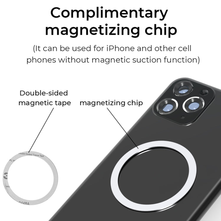 Support magnétique rond multifonction en métal déployé pour ordinateur portable, compatible avec iPhone 13, SJ05-12