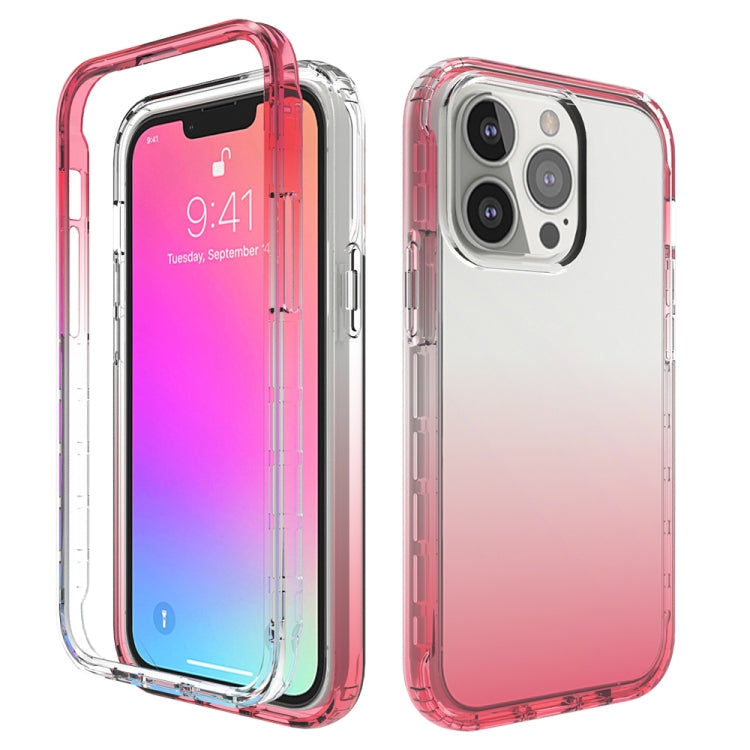 Shockproof High Transparency Two-color Gradual Change PC+TPU Candy Colors Protective Case, For iPhone 13 Pro