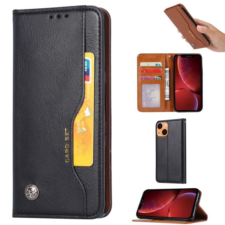 Knead Skin Texture Horizontal Flip Leather Case with Photo Frame & Holder & Card Slots & Wallet