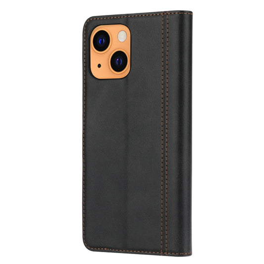Premium calf leather iPhone 13 Pro case with protective clasp closure detail
