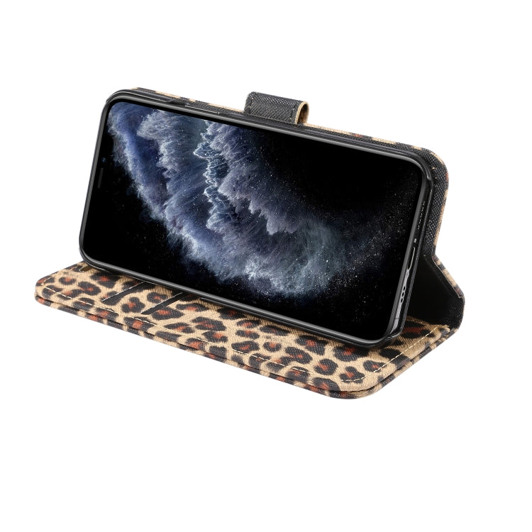 Leopard Pattern Horizontal Flip PC + PU Leather Case with Holder & Card Slots & Wallet