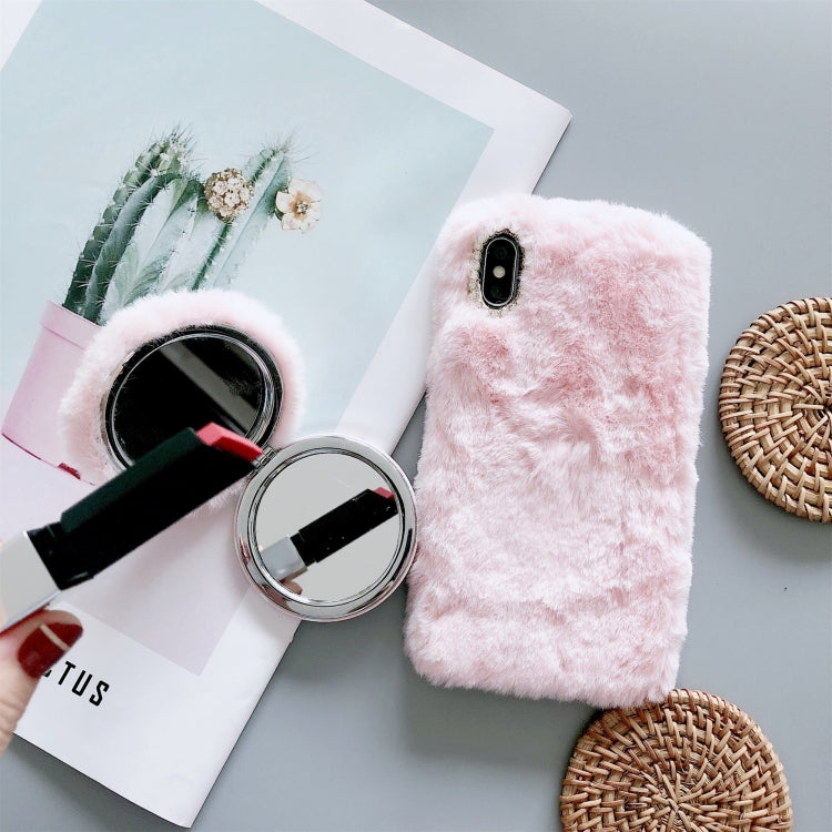 Plush Phone Protect Case with Mirror, For iPhone XS Max