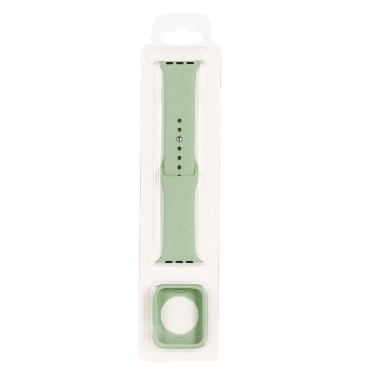 Silicone Replacement Strap Watchband + Watch Protective Case Set, For Apple Watch Series 3 & 2 & 1 38mm