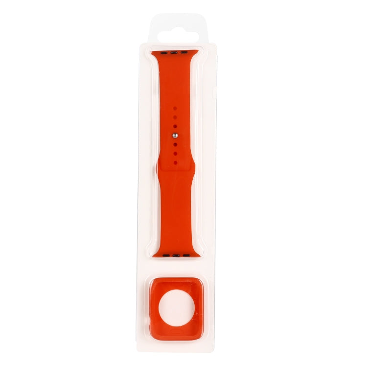 Silicone Replacement Strap Watchband + Watch Protective Case Set, For Apple Watch Series 3 & 2 & 1 42mm