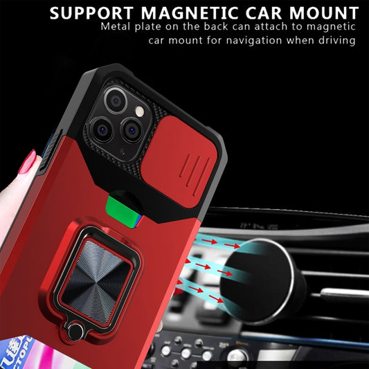 Close-up of sliding camera cover mechanism on durable hybrid smartphone case