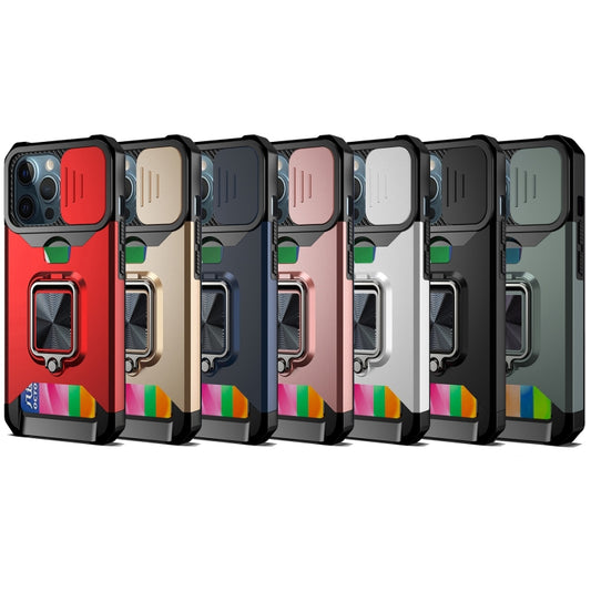 Dual-layer PC TPU protective case for iPhone 13 Pro Max with card slot