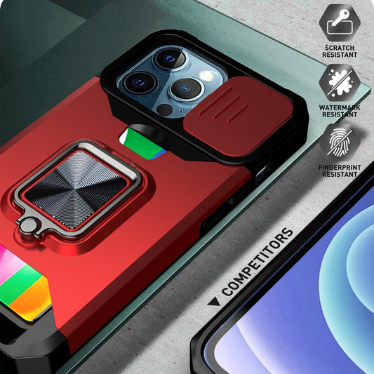 Back view of iPhone 13 Pro Max protective case with camera cover closed