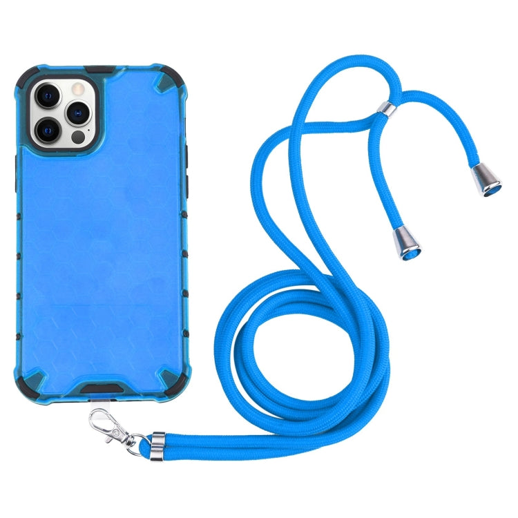 Shockproof Honeycomb PC + TPU Case with Neck Lanyard, For iPhone 12 mini, For iPhone 12 / 12 Pro, For iPhone 12 Pro Max, For iPhone 11, For iPhone 11 Pro, For iPhone 11 Pro Max
