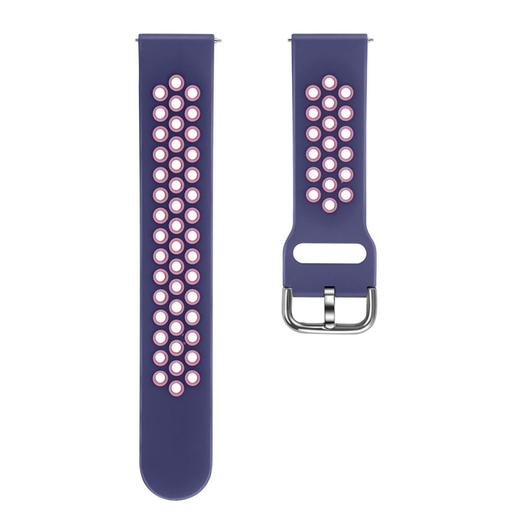 For Galaxy Watch 46 / S3 / Huawei Watch GT 1 / 2 22mm Smart Watch Silicone Double Color Wrist Strap Watchband, L