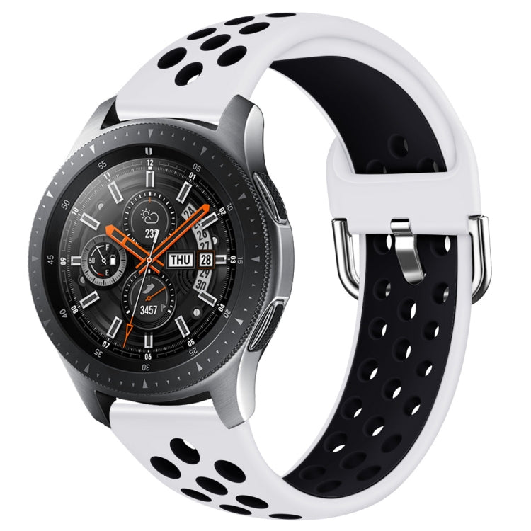 For Galaxy Watch 46 / S3 / Huawei Watch GT 1 / 2 22mm Smart Watch Silicone Double Color Wrist Strap Watchband, L