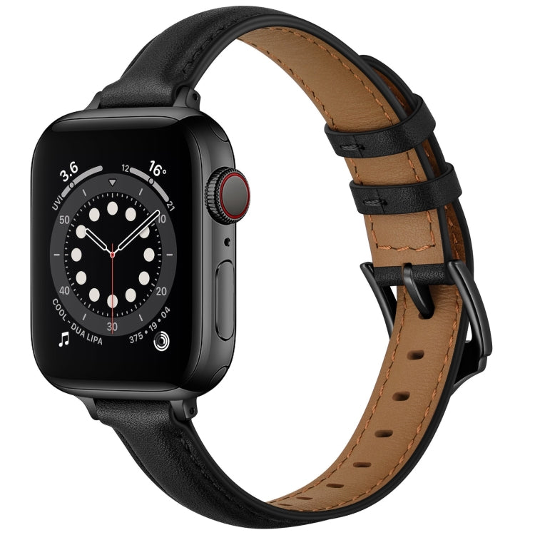 Business Style Leather Replacement Strap Watchband For Apple Watch Series, 7 41mm / 6 & SE & 5 & 4 40mm / 3 & 2 & 1 38mm, 7 45mm / 6 & SE & 5 & 4 44mm / 3 & 2 & 1 42mm