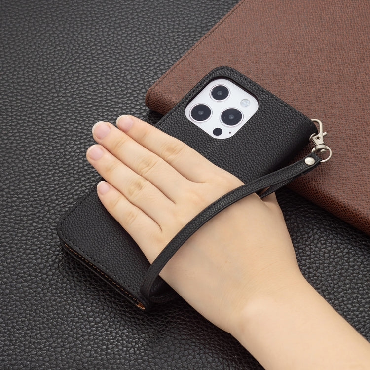 Litchi Texture Pure Color Horizontal Flip Leather Case with Holder & Card Slots & Wallet & Lanyard, For iPhone 13 Pro Max