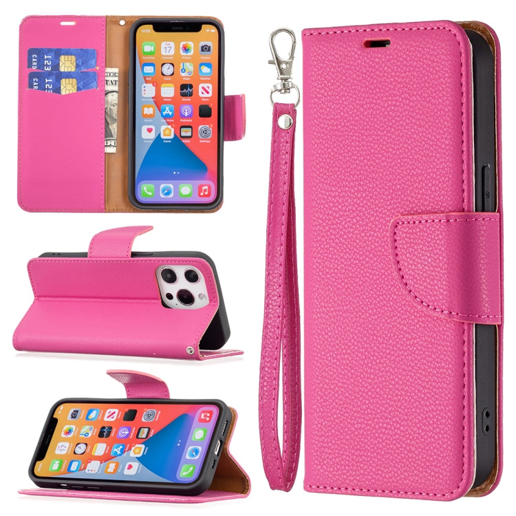 Litchi Texture Pure Color Horizontal Flip Leather Case with Holder & Card Slots & Wallet & Lanyard, For iPhone 13 Pro Max