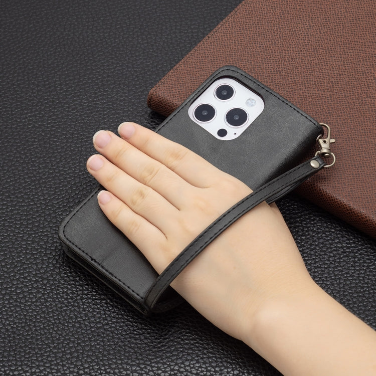 Retro Lambskin Texture Pure Color Horizontal Flip PU Leather Case, with Holder & Card Slots & Wallet & Lanyard