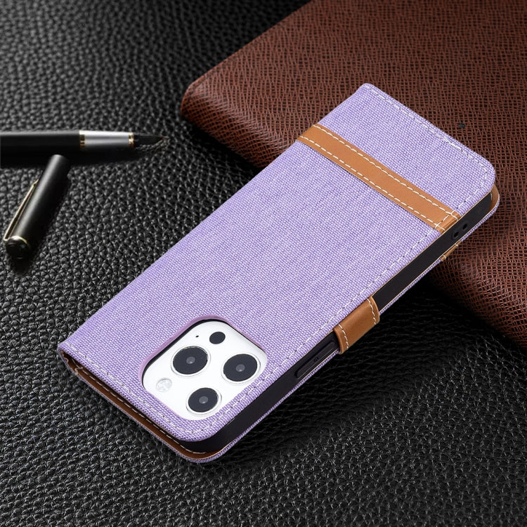 Color Matching Denim Texture Horizontal Flip Leather Case with Holder & Card Slots & Wallet & Lanyard, For iPhone 13 Pro, For iPhone 13 Pro Max