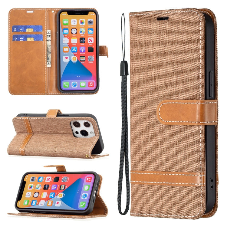 Color Matching Denim Texture Horizontal Flip Leather Case with Holder & Card Slots & Wallet & Lanyard, For iPhone 13 Pro, For iPhone 13 Pro Max