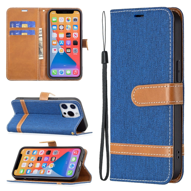 Color Matching Denim Texture Horizontal Flip Leather Case with Holder & Card Slots & Wallet & Lanyard, For iPhone 13 Pro, For iPhone 13 Pro Max