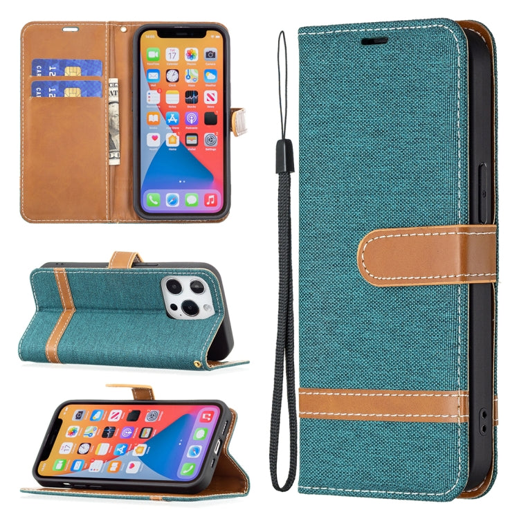 Color Matching Denim Texture Horizontal Flip Leather Case with Holder & Card Slots & Wallet & Lanyard, For iPhone 13 Pro, For iPhone 13 Pro Max