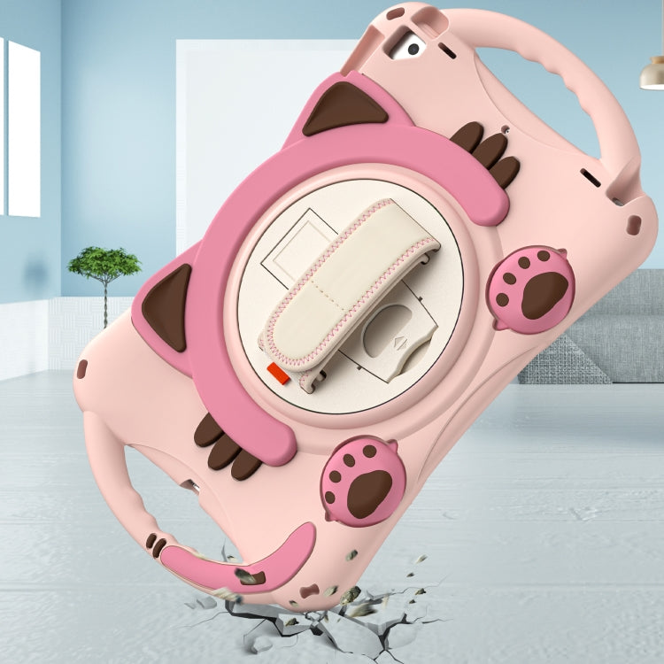 Étui de protection antichoc en EVA pour enfants, motif chat mignon, avec support, bandoulière et poignée, pour iPad 10.2 2021/2020/2019/Pro 10.5/Air 10.5